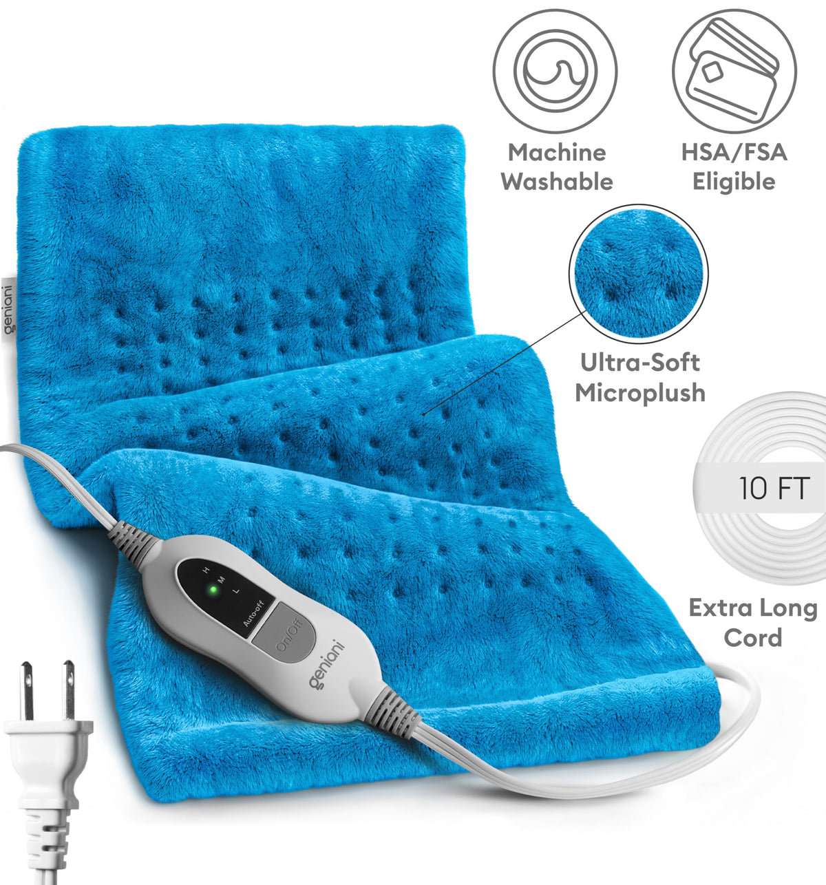 GENIANI heating pad for couch use on sofa or bed sessions.