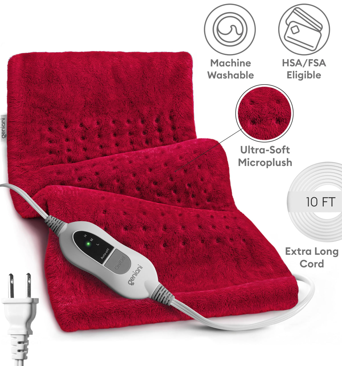 GENIANI heating pad women's wellness warmth helps during monthly cycles.