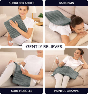 GENIANI 12x24 heating pad offers wide coverage for neck and shoulder comfort.