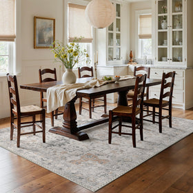 GENIMO boho-inspired rug anchors room decor with versatile styling.
