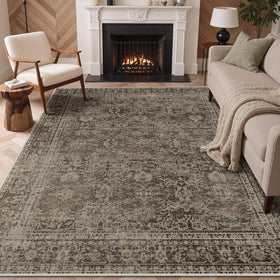GENIMO 8x10 Boho Floral Pattern rug adds vintage charm to your living room