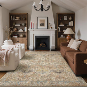 GENIMO 8x10 rug close-up of detailed floral motif for stylish rooms.