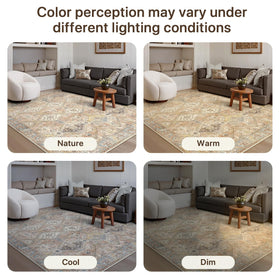 GENIMO 8x10 rug lightweight design for easy placement and cleaning.