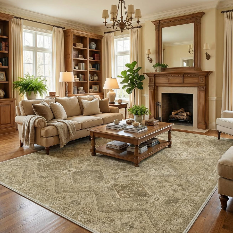 GENIMO 8x10 area rug for living rooms with soft comfort and durable style.