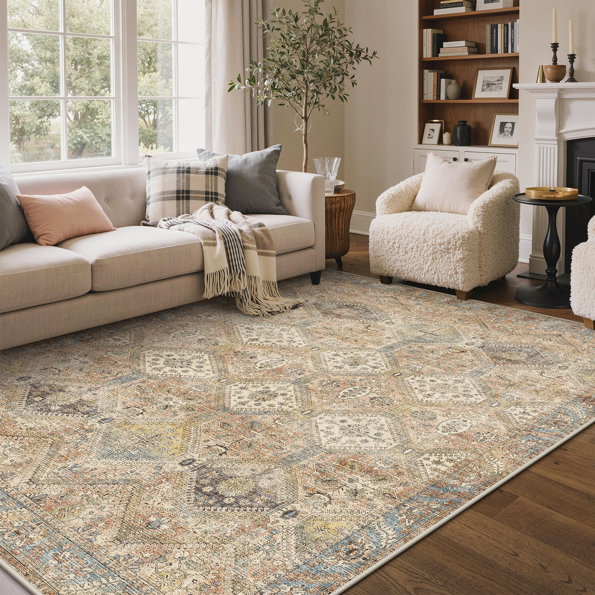 GENIMO 8x10 rug low-pile comfort for easy daily use.