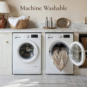 GENIMO 8x10 rug machine-washable for simple care and maintenance.