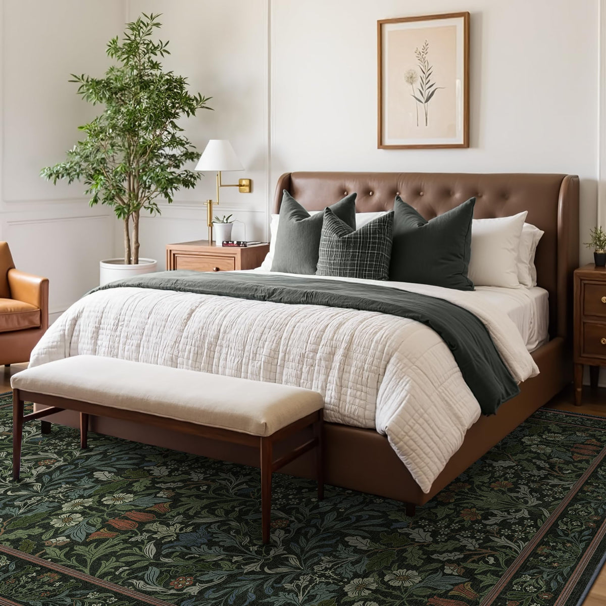 GENIMO non-slip backing keeps the rug in place on smooth floors