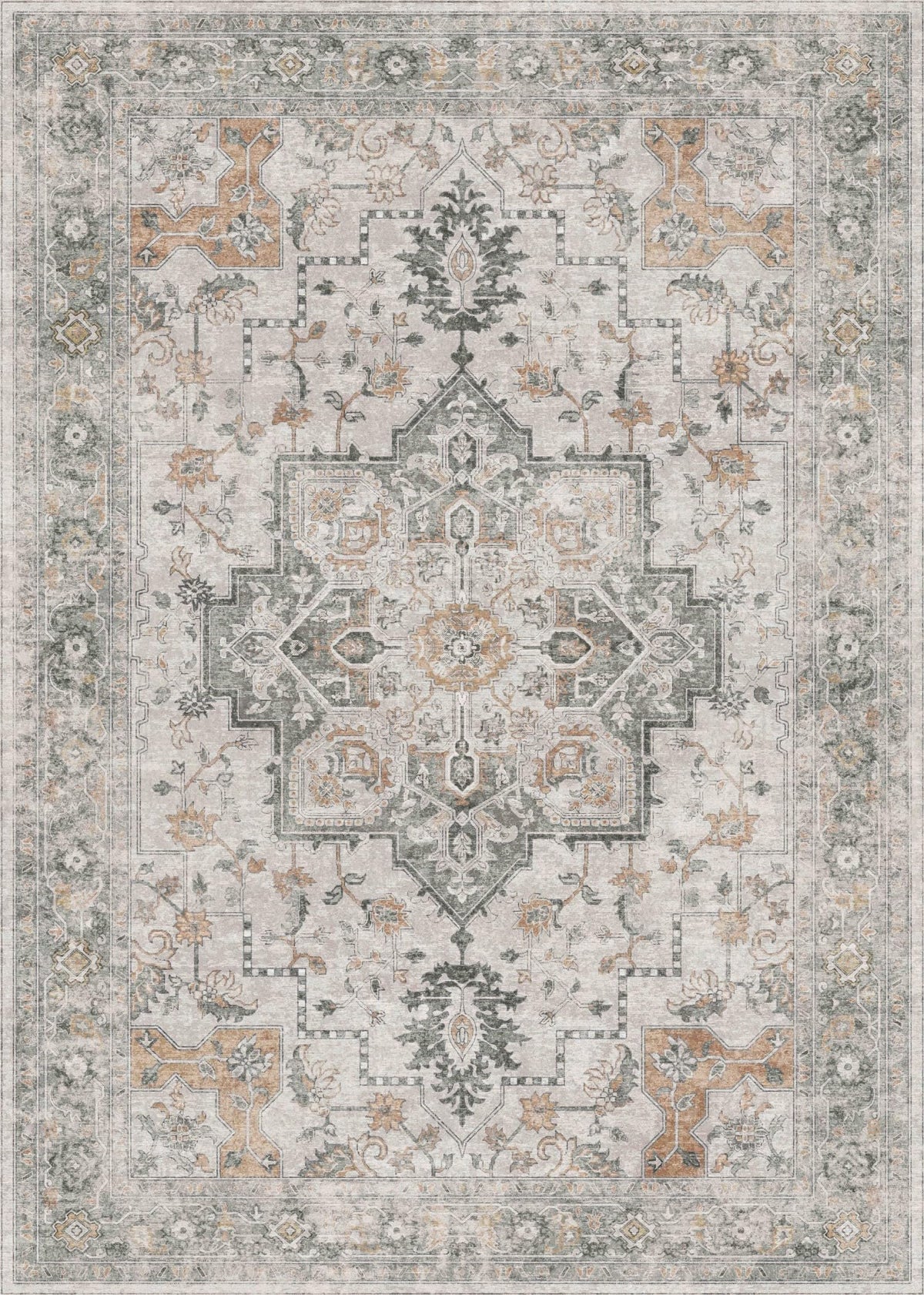 GENIMO low-pile rug with durable weaving for busy spaces.