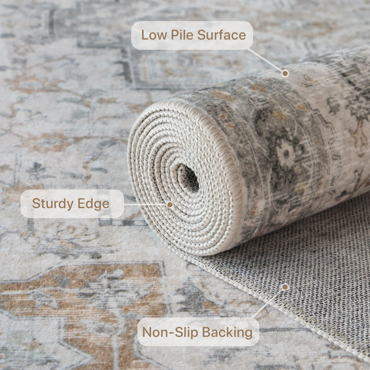 GENIMO 2x3 doormat machine washable for easy care.