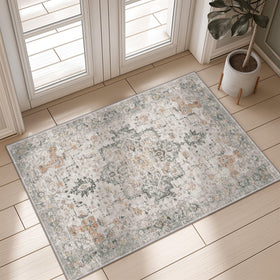 GENIMO Area Rug 2x3: soft fiber closeup for cozy entryway comfort.