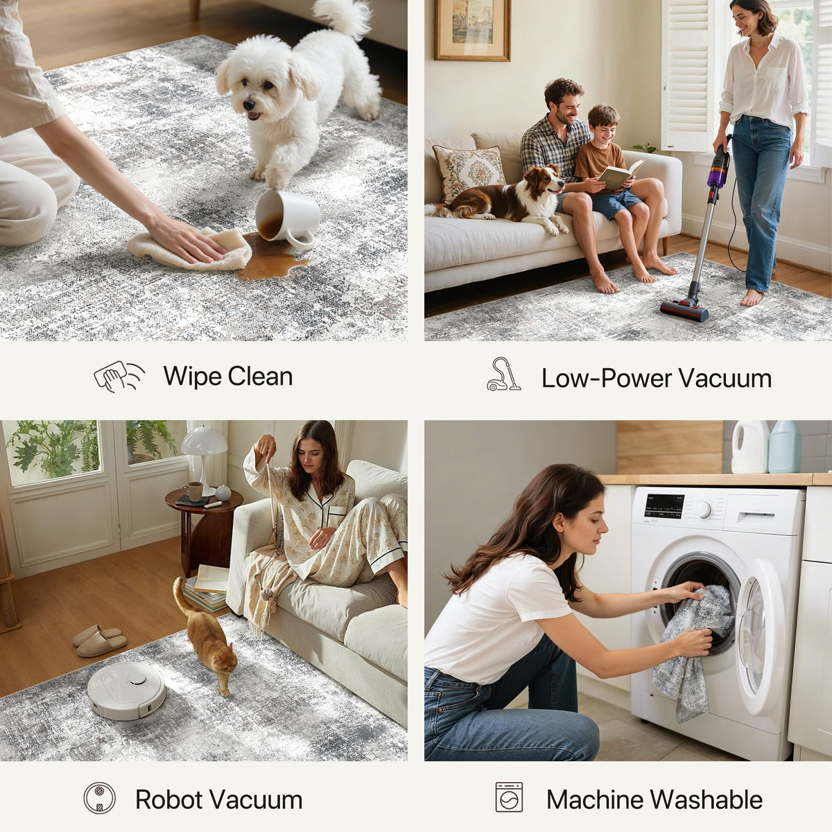 GENIMO dense weave and low pile provide durability and easy cleaning
