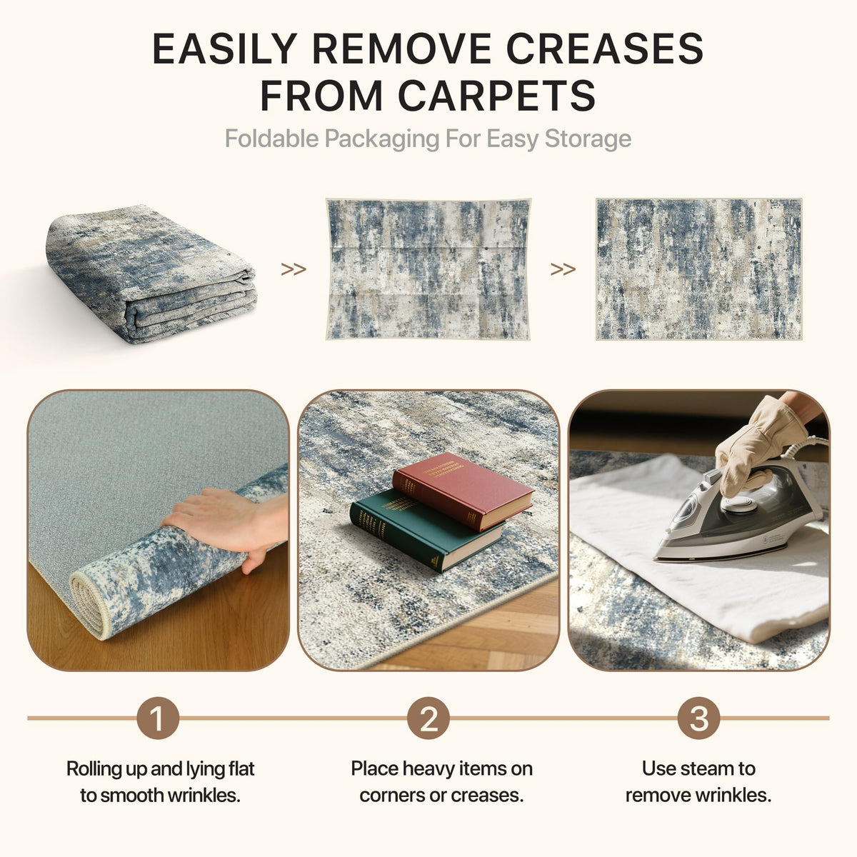 GENIMO entryway rug pattern in navy blue for stylish greetings