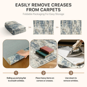 GENIMO entryway rug pattern in navy blue for stylish greetings