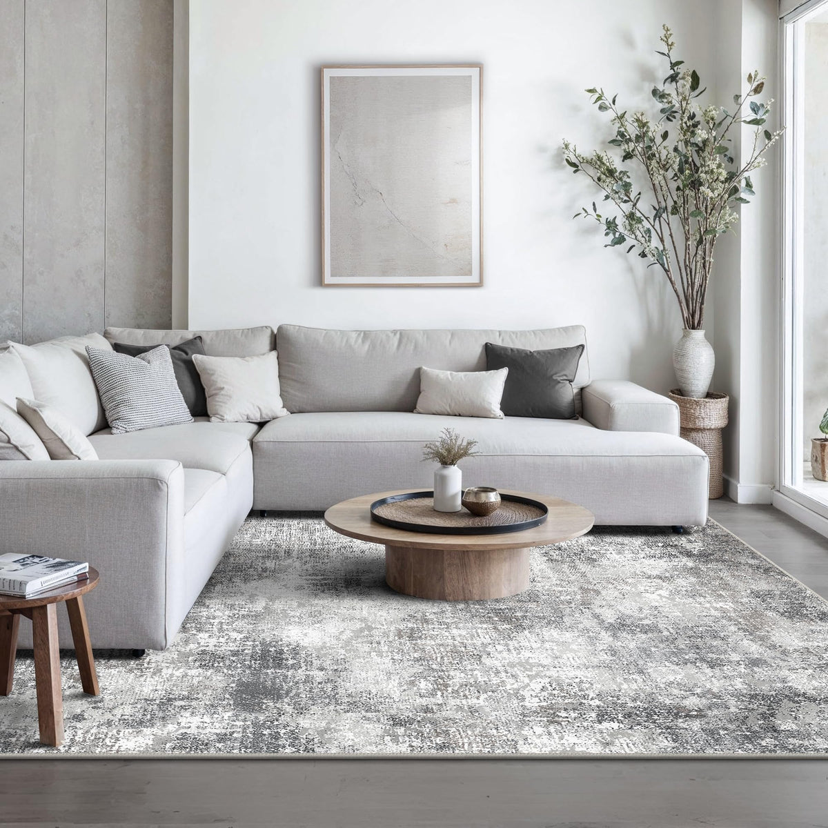 GENIMO non-slip backing keeps the rug in place on busy floors