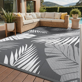 GENIMO outdoor rug 8x10 waterproof, ideal for patios, easy-to-clean.