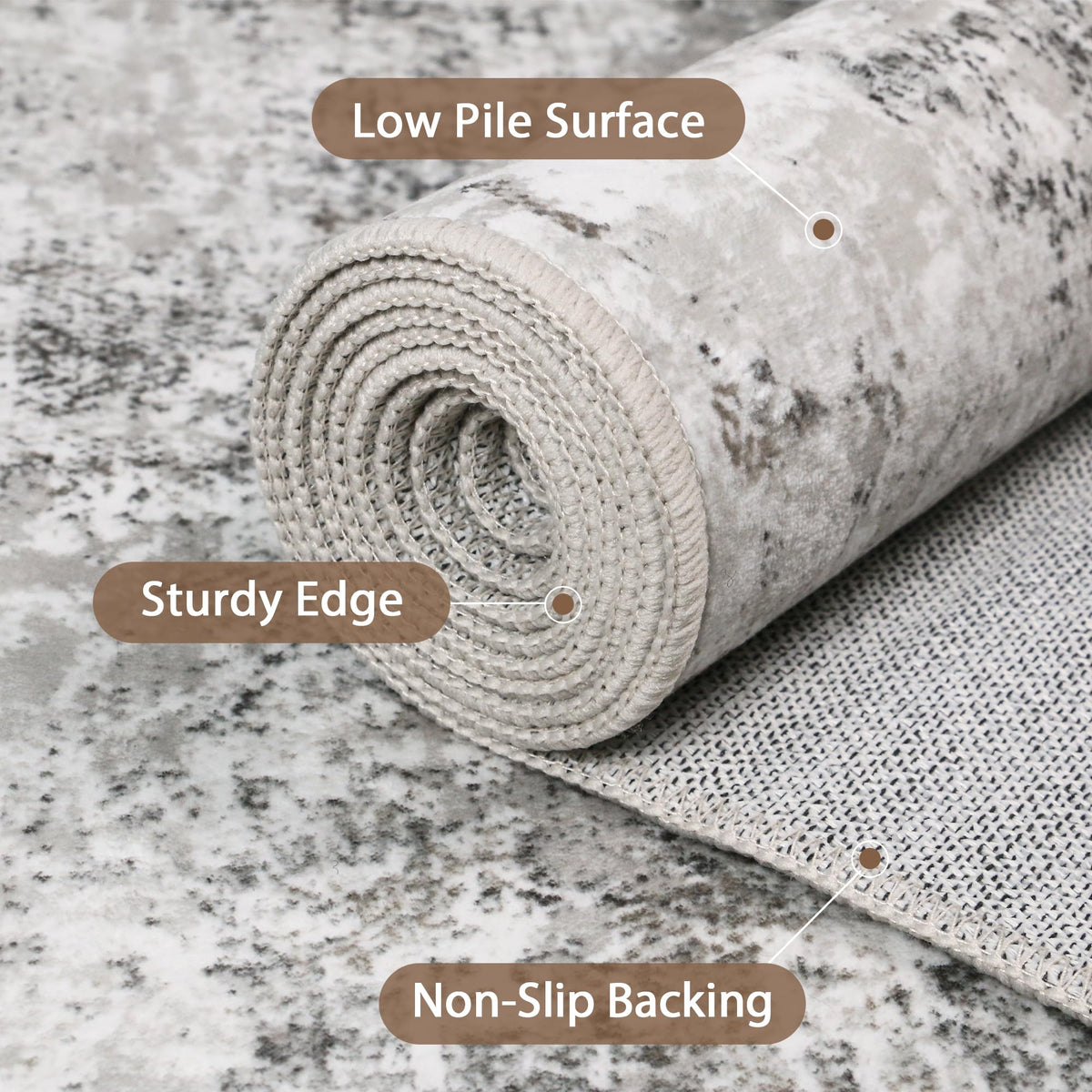 GENIMO soft floral pattern rug creates calm ambience in living rooms