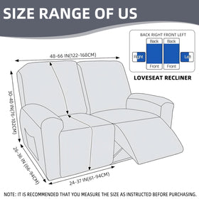 Genina dark gray recliner slipcover blends with decor while guarding upholstery