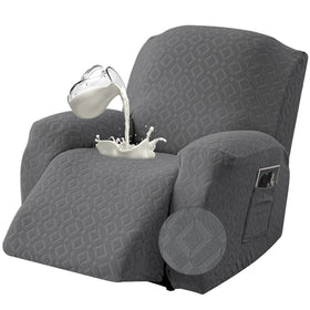 Genina Gennia waterproof recliner cover close-up material showing soft fabric and waterproof coating.