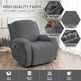 Genina Gennia waterproof recliner cover with side pocket for convenient storage.