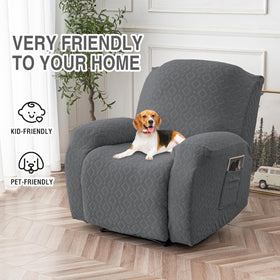 Genina Gennia waterproof recliner cover stretch-fit on recliner arm for snug look.