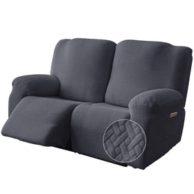 Genina recliner loveseat cover with stripe pattern protects sofa and refreshes room