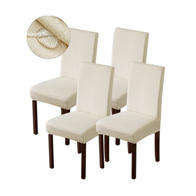 Genina waterproof chair covers beige for dining room sets protect chairs from spills
