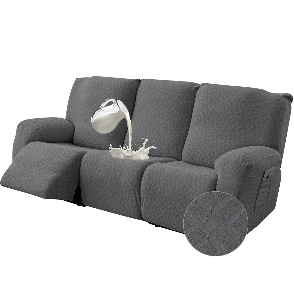 Genina waterproof recliner cover front view protects sofa from spills