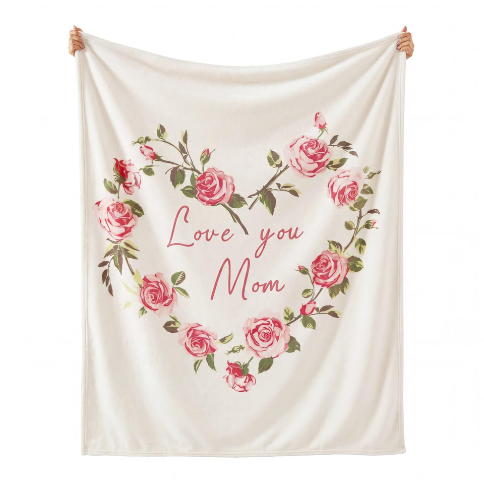Geniospin Dear Mom blanket gift, a heartfelt keepsake for birthdays and Mother's Day.