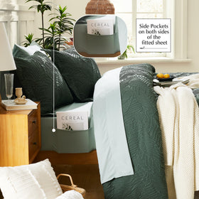 Geniospin queen fitted sheet 60x80+14 with pockets for secure non-slip fit.