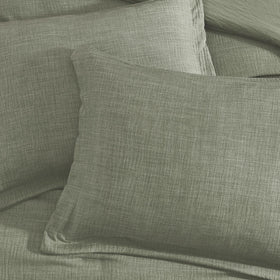 Geniospin shams 20x36 sage green complement a modern bedroom style