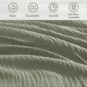 Geniospin sheet set 108x102 flat and 78x80 fitted in sage green