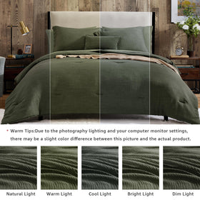 Geniospin bed in a stylish bedroom with dark-green comforter.