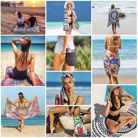 Genovega beach towel used as picnic blanket or yoga mat