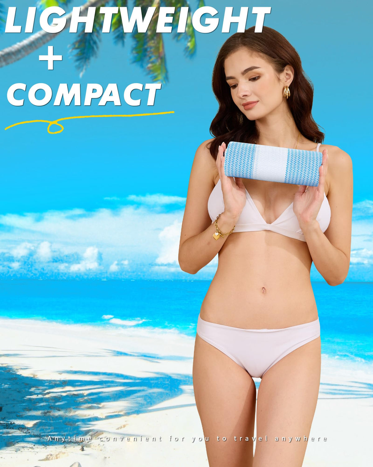 Genovega multifunctional towel doubles as a yoga mat and picnic blanket.