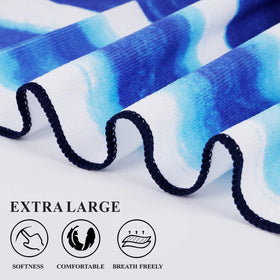 Genovega oversized towel with boho pattern for poolside lounging