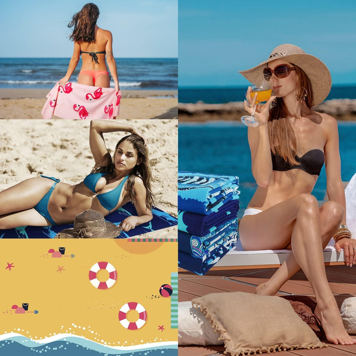 Genovega four-pack towels folded neatly for easy packing