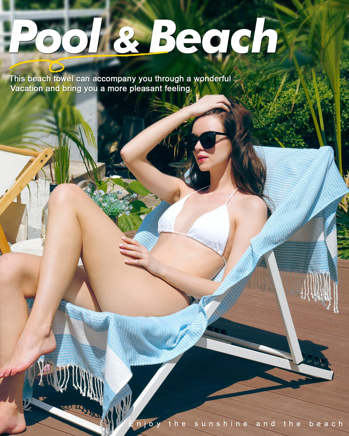 Genovega quick-dry towel ideal for beach days.