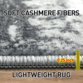 Gent drizz rug with soft low-pile fibers delivering barefoot comfort underfoot.