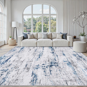 Gent drizz area rug 8x10 full view for a warm, open living room.