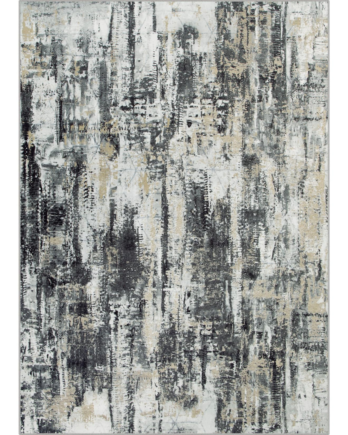 Gent drizz washable rug offers easy stain cleanup for busy spaces.