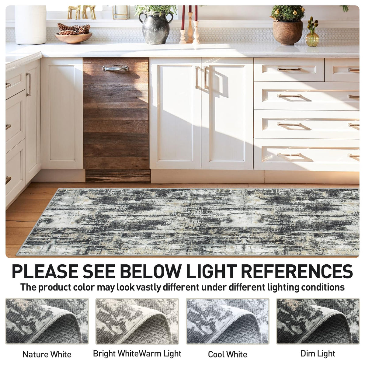Gent drizz versatile runner for entryways, kitchens, and bedrooms.