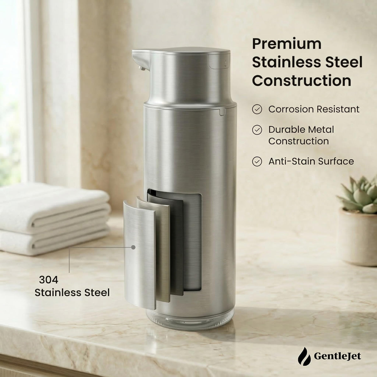 GentleJet CrystalJet adjustable outputs tailor soap amounts