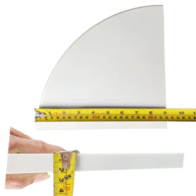 Geoona white marble corner shelf mounted with adhesive for easy installation