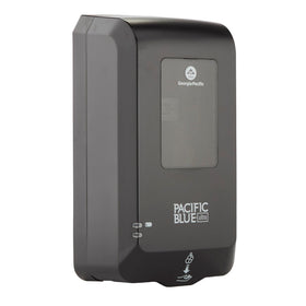 Georgia-Pacific Pacific Blue Ultra automated soap dispenser front view with sleek black finish for modern restrooms