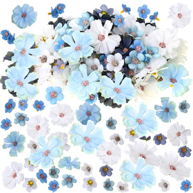 Geosar 120pcs pink daisy and peony heads for crafts and bouquets