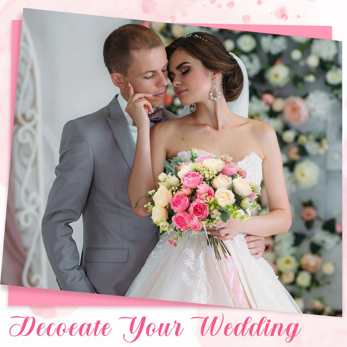 Geosar pink peonies bouquet showing flexible stems for creative layouts