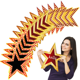 Geosar movie star cutouts 11 inch on wall for festive movie night decor.