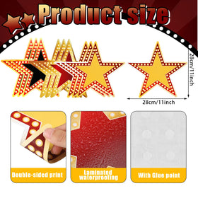 Geosar three-style star cutouts bring glittery ambience to events.