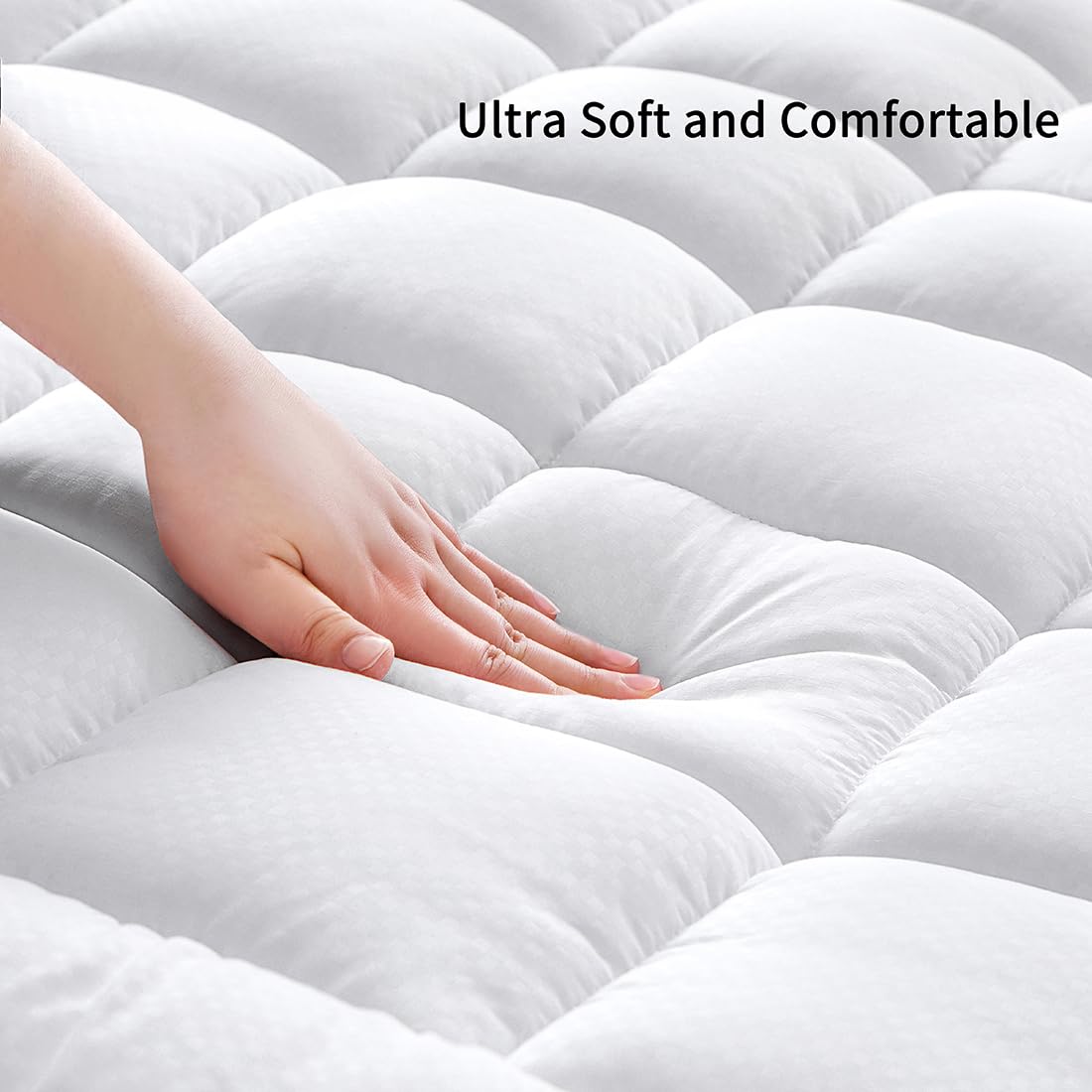 GERHOME deep-pocket fit on 8-21 inch mattresses delivering secure coverage.