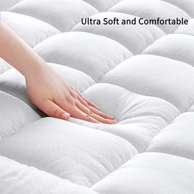 GERHOME mattress pad with down-alternative filling delivers soft, breathable comfort.